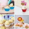 Traje de repostería con boquillas de crema de 75 piezas, taza de silicona para muffins, manga pastelera, cinta, inserción de tarjeta de cumpleaños de animales