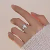 Anillo de Saturno para Mujer, Elegante y Lujoso, Apilable, Nuevo Diseño de Moda, Anillo Abierto Ajustable, Anillo Popular Versátil para el Dedo Índice