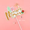 Derechos de autor Nuevo Día de la Madre Feliz Cumpleaños Pastel Tarjeta de Inserción Mamá Te Amo Hada Mamá Horneando Pastel Decoración