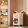 Gabinete de almacenamiento de lujo ligero con ruedas, gabinete de almacenamiento misceláneo multicapa tipo cajón, gabinete organizador para sala de estar del hogar, gabinete de almacenamiento con puerta abierta