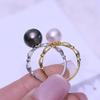 Accesorios de bricolaje S925 plata esterlina moda antiedad anillo de perla soporte vacío accesorios anillo de dedo apertura soporte de anillo 6-10