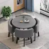 Mesa de comedor plegable que ahorra espacio para uso doméstico en apartamentos pequeños, juego de mesa y sillas para reuniones en tiendas, mesa redonda de recepción para ocio