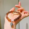 Pulsera Pulsera Super Siete de Oro Negro Cabello Completo de Alta Definición Natural de 7 mm de Plata 925