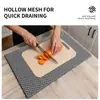 Esterilla hueca para fregadero transfronteriza, tabla de drenaje para fregadero de cocina, alfombrilla antiarañazos y antideslizante, alfombrilla aislante del calor y engrosada anticaída