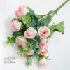 Flor de boda rosa, flor de seda, decoración de boda, hortensia falsa, flor de peonía rosa claro, floricultura