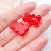 Acrílico 12*19mm Agujero Vertical Transparente Oso DIY Pulsera Collar Pendiente Llavero Colgante Accesorios de Joyería