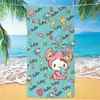Toalha de Banho Absorvente de Microfibra Gatinho Transfronteiriço Impressão Digital Espessada Toalha de Praia Desenho Animado Toalha de Banho