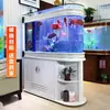W Red 4 Hogar Pecera de Peces Dorados Sala de Estar Vidrio Cabeza de Bala Eco Acuario Pantalla Divisoria Mediana a Grande Con