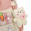 Mochila casual de moda estilo coreano para mujer, mochila escolar ligera con dibujos animados lindos para estudiantes de primaria, gran capacidad, color de contraste, mochila moderna