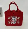 Bolsa Nova de Feltro Transfronteiriça Bolsa para Presente de Lua Cheia de Bebê Bolsa Tote de Feltro com Desenhos Bolsa de Compras Estampada