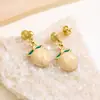 Novos Brincos Cruz Pequenos de Luxo Alto Padrão Brincos Coloridos para Orelha Studs Quentes de Venda de Nicho Brincos Estilo Retro de Férias