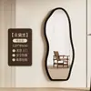Espelho de chão casa quarto sala de estar espelho de corpo inteiro pode ser montado na parede loja de roupas estilo chinês luxo leve espelho de maquiagem espelho de prova