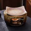 Queimador de Aromaterapia Cerâmico Transfronteiriço, Queimador de Vela e Óleo Essencial, Incensário, Fogareiro para Torrar Chá, Incensário, Fogareiro à Prova de Fogo de Cedro