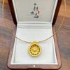 Loja de ouro com pingente de girassol giratório de diamante de ouro antigo de alta retenção de cor pingente de girassol banhado a ouro de cobre