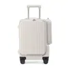 Maleta de mano para negocios de apertura frontal de 20 pulgadas. Es una maleta de trolley spinner pequeña y ligera con cerradura de combinación, adecuada tanto para hombres como para mujeres, perfecta para viajes de corta distancia.