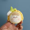 Novo pingente de bolinho de massa dos desenhos animados tecido à mão criativo bonito Xiaoya fio de crochê bolinhos ornamentos feitos à mão Bolas Cabeça
