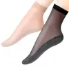 Calcetines finos de primavera y verano de seda hilada con núcleo de algodón y suela de alambre de acero, medias para mujer, algodón antienganches, absorbentes de sudor, transpirables, calcetines cortos