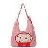 Bolsa de Lona a Cuadros Estilo Japonés Dibujos Animados Bolso de Hombro para Viajes de Mujer Bolso de Hombro para Estudiante Universitario Bolso Tote Lindo para Almacenamiento