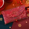 Sobre Rojo de Tela Brocada Bordada de Alta Gama Bolsa Roja de Diez Mil Yuan Palabras de Buena Suerte y Bendición Sobre Rojo Universal