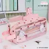 Bolsa de Lápices Transparente Simple de Leche y Sal Estilo Ins Estuche de Lápices de Alto Valor y Gran Capacidad para Estudiantes de Primaria y Secundaria Bolsa para Material de Examen