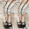 Calcetines Blancos Cómodos Caídos para Primavera y Verano, Calcetines Delgados y Transpirables Estilo Ballet, Calcetines de Verano Estilo Coreano Juveniles de Media Pantorrilla