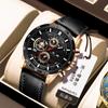 Reloj de pulsera para hombre con esfera de explosión de comercio exterior luminosa personalizada, nuevo calendario, decoración falsa de tres ojos, movimiento de cuarzo, correa
