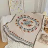 Manta de Línea Personalizada, Manta de Camping, Alfombra, Manta de Picnic, Manta de Sofá, Manta Multifuncional Estilo Étnico Bohemio