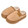 Pantuflas de felpa de algodón antibacterianas Jieliya para mujer, nuevo estilo de invierno 2026, para uso en casa, forradas de felpa, cálidas y antideslizantes, también disponibles para parejas y hombres