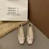 Primer Encuentro Jifangtou Polka Dot Francés Zapatos Bajos de Tacón Individual para Ballet Niñas Lazo Tacón Grueso Zapatos Mary Jane