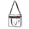 Nova tendência de moda bolsa de gelatina transparente em PVC bolsa de mensageiro nicho ins para estádio bolsa transparente de grande capacidade atacado