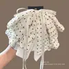 Presilha de rabo de cavalo suave e elegante com laço e fita, presilha de cabelo de alta qualidade para mulheres, presilha tipo tubarão estilo coreano