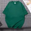 Camiseta Básica de Verano Unisex de Manga Corta, Gruesa, No Transparente, de Algodón Puro 300g, Corte Holgado, Versátil, Amigable con la Piel, Cómoda