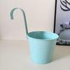 Cesta Colgante de Metal de Fábrica Gancho Colgante para Balcón Maceta Cubeta Pequeña de Hierro Cubeta de Flores de Metal Maceta Colgante Cubeta Colgante Colorida