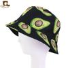2020 nuevo sombrero de sol para exteriores de primavera verano para damas sombrero de cubo estampado de plátanos y piñas plegable de algodón sombrero de pescador