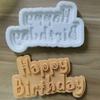Letras inglesas cartão de bolo de feliz aniversário forma de assar molde de silicone de açúcar chocolate vendas diretas de fábrica