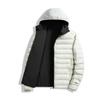 2024 Nueva Chaqueta de Plumón Reversible con Capucha Ligera 80 Terciopelo Cálida Estilo Pareja Chaqueta de Plumón Cuello Alto Cálida y Ligera