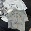 Camiseta de Manga Corta Estampada con Letras para Niñas, Moderna, Nueva de Verano, Infantil, Casual, Combinable con Todo, Estilo Occidental, Top de Media Manga