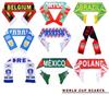 En Stock Transfronterizo Bufanda Mundial 2022 Bufanda Bandera de Qatar Decoración de Abanico de Satén