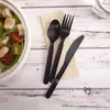 Ácido poliláctico CPLA cuchillo, tenedor, cuchara de 7 pulgadas blancos desechables completamente biodegradables vajilla fuente de fábrica al por mayor