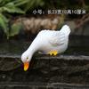 Mini Pato Branco Ornamentos Animais Jardim Pátio Potted Frokery Waterscape Paisagismo Micro Paisagem Artesanato Decorativo