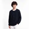 APO Roupa Masculina Tricô Cardigan Texturizado Transfronteiriço para Homens, Estilo Old Money, Suéter Jaqueta Casual Solto de Manga Longa para Homens