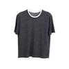 Suéter de manga larga con cuello redondo y contraste Yangtze Yarn, Estampado de Ojos Largos en Serie, Camiseta de Manga Larga, Tops Sueltos de Dos Piezas Falsas para Mujer, Camiseta Base
