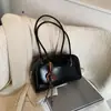 Miu Bolso retro Maillard para mujer 2026 nuevo estilo bolso de mano de celebridad de internet bolso de boliche bolso versátil de un solo hombro