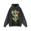 Suéter de manga larga con estampado de letras de llama retro estilo americano de calle alta para hombre, marca de moda ins, top casual holgado transfronterizo