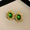 Pendientes Vintage de Segunda Mano Aguja de Plata Plisado Corazón Rojo Pendientes de Metal Pendientes Personalizados Retro Fabricante Venta al por Mayor