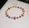 Pulsera ajustable de flor geométrica de circón, lujo ligero, alta gama, elegante, diseño único, joyería versátil para mujer