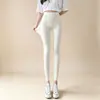 Leggings cinza de origem para outono e inverno, podem ser usados ao ar livre, alta elasticidade, sem costura, modelador, versátil, finos, quentes, comprimento nove pontos, disponíveis para atacado