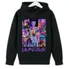 Cazadores de Demonios Transfronterizos Kpop Cazadores de Demonios Moda Sudadera de Terciopelo para Niños Otoño e Invierno Sudadera Casual