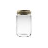Frasco de Vidrio para Almacenamiento de Madera de Acacia Cocina Alimentos Granos Granos de Café Hojas de Té Frasco Sellado Contenedor de Almacenamiento Transparente