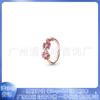 Pandora Cobre Branco 925 Ouro Rosa Coração a Coração Feijãozinho Amoroso Anel de Casal Versátil Anel